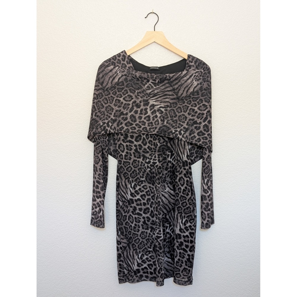 Nikibiki Animal Print Hooded Bodycon Dress Mini